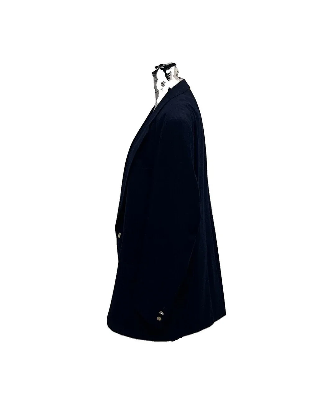 Burberrys Rutlands Navy Blue 100% Pure Wool Blazer 48R Men’s Gold Button Sport